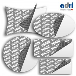 Doppelseitige Aufkleber beidseitig bedruckt